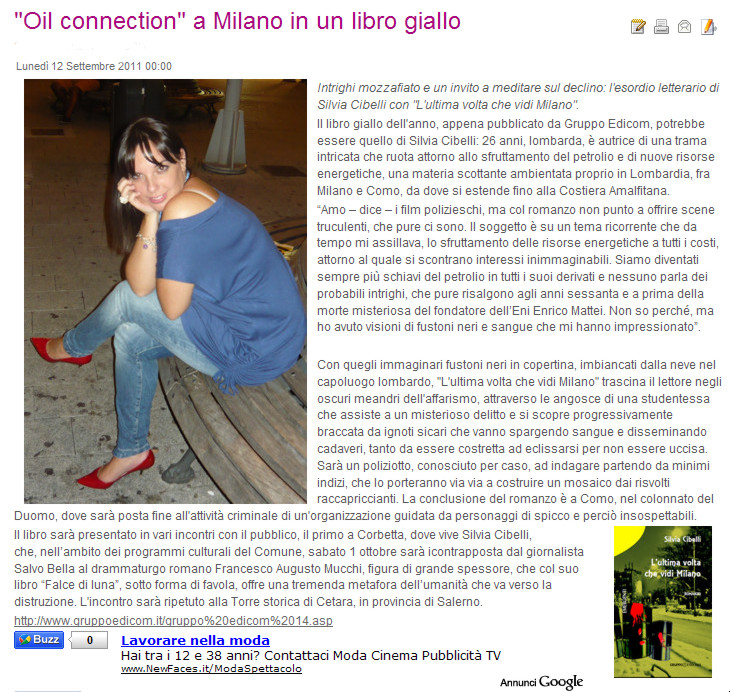 Silvia Cibelli, www.diffusionecomunicati.com