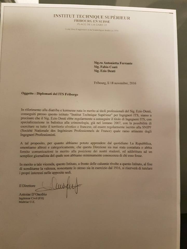 laurea di Ezio Denti