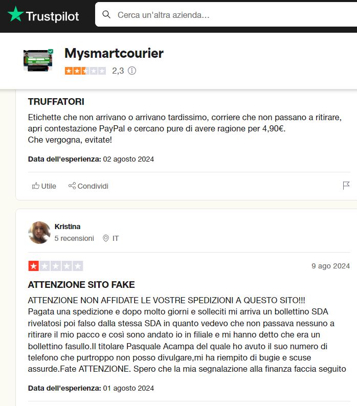 My Smart Courier - Trustpilot
