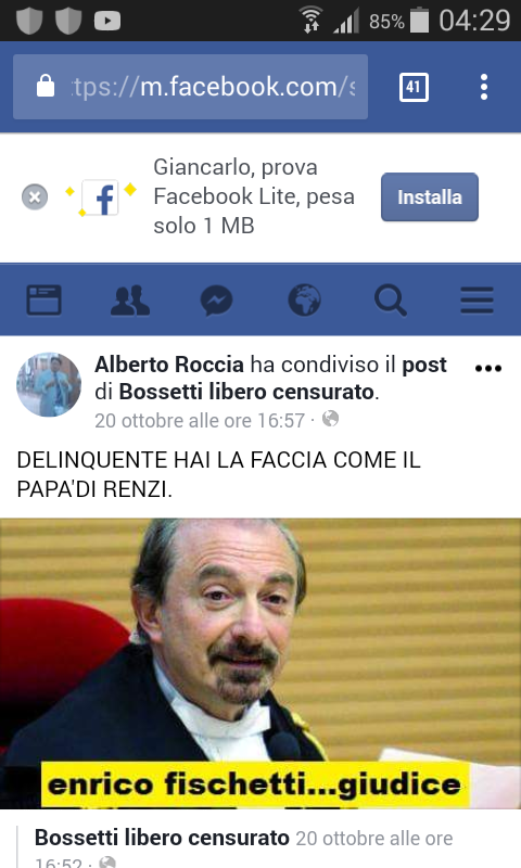 insulti al giudice Enrico Fischetti insulti al giudice Enrico Fischetti